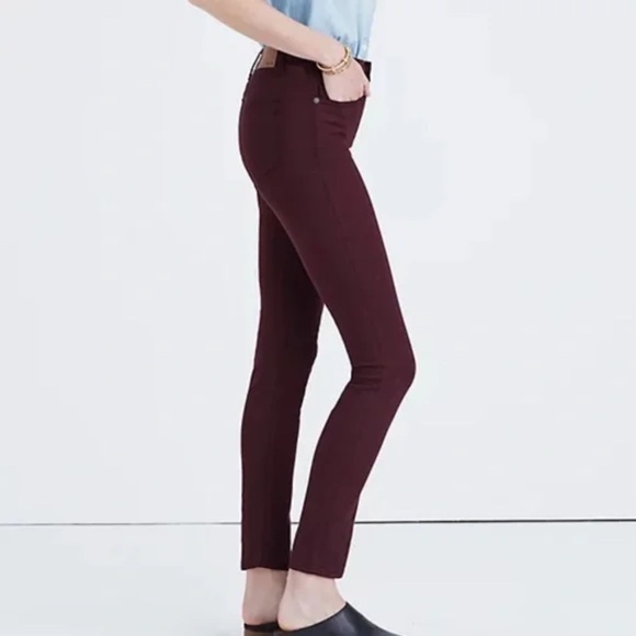 Madewell High Rise Deep Plum Skinny Jeans Size 27 - Picture 2 of 7